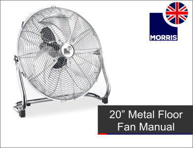Morris 20 Inch Metal Floor Fan instruction manual