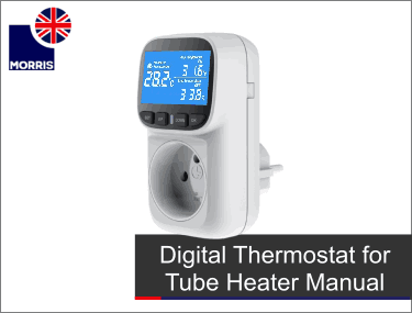 Morris digital thermostat for tube heater instruction manual