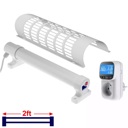 Morris 2ft thermostatic controlled tube heaters with guard set