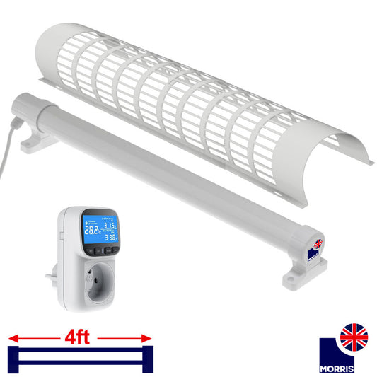 Morris 4ft Tube with Guard, Thermostat and Timer Set