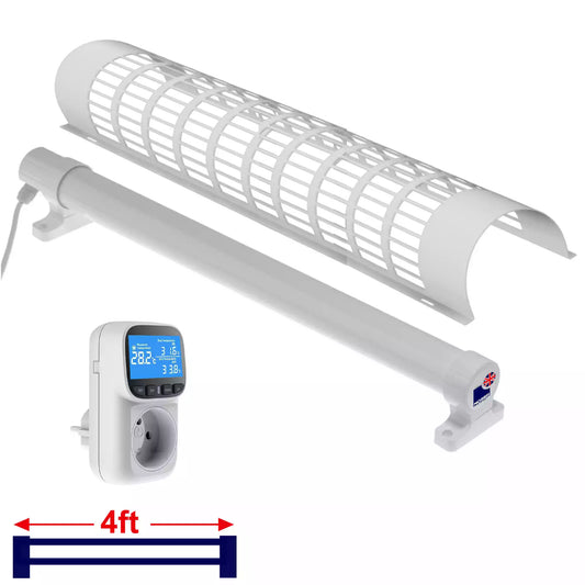 Morris 4ft tubular heater with thermostat and guard set