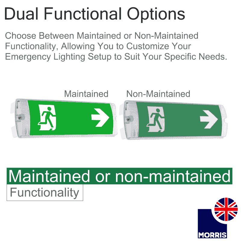 Morris LED Emergency Light Bulkhead Exit