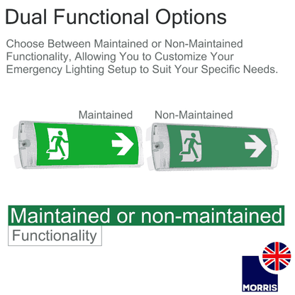 Morris LED Emergency Light Bulkhead Exit