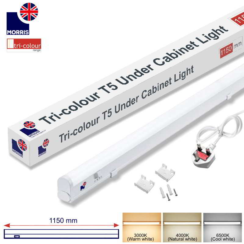 Morris LED T5 Under Cabinet Lights Tri-Colour (3CCT) Connectable 1150mm