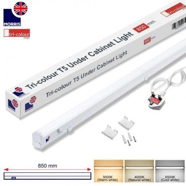 Morris LED T5 Under Cabinet Lights Tri-Colour (3CCT) Connectable 850mm