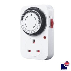 Morris 24-Hours Mechanical Segment Timer Plug Switch (UK Socket)