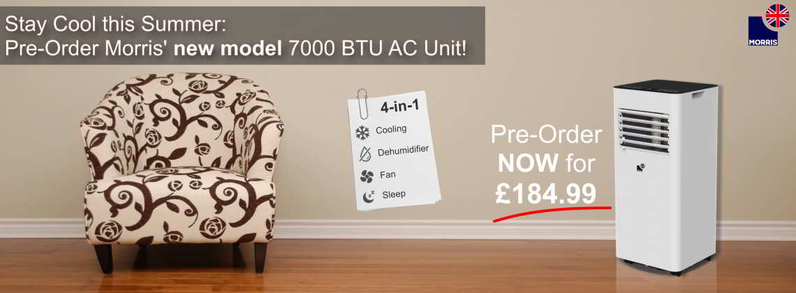 New Morris Portable Air Conditioner 7000 btu