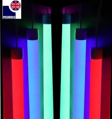 Morris 2ft coloured indoor & outdoor lights LED T8 in 3 colours