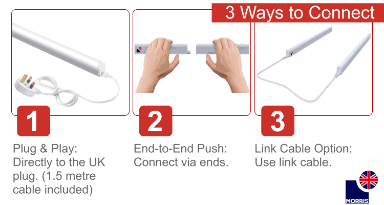 Morris LED lights for under the cabinets flexible installation